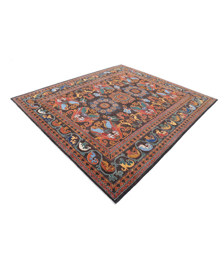 Humna 8' 3" X 9' 7" Hand Knotted Wool Rug 8' 3" X 9' 7" (251 X 292) / Brown / Wool