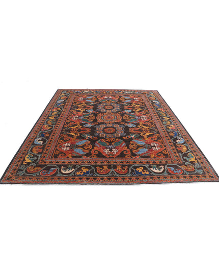 Humna 8' 3" X 9' 7" Hand Knotted Wool Rug 8' 3" X 9' 7" (251 X 292) / Brown / Wool