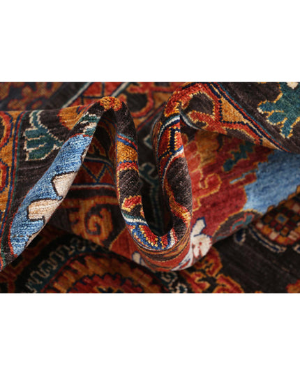 Humna 8' 3" X 9' 7" Hand Knotted Wool Rug 8' 3" X 9' 7" (251 X 292) / Brown / Wool