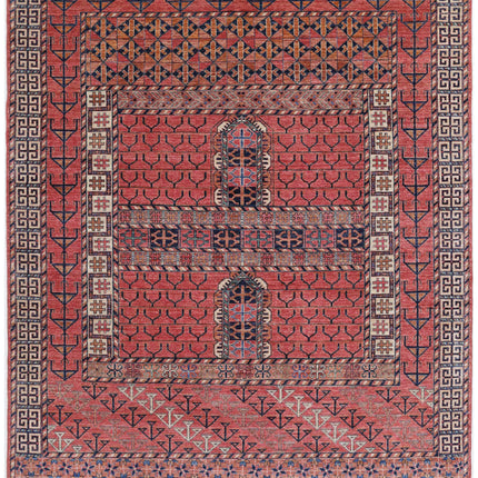 Humna 8' 2" X 9' 9" Hand Knotted Wool Rug 8' 2" X 9' 9" (249 X 297) / Pink / Wool