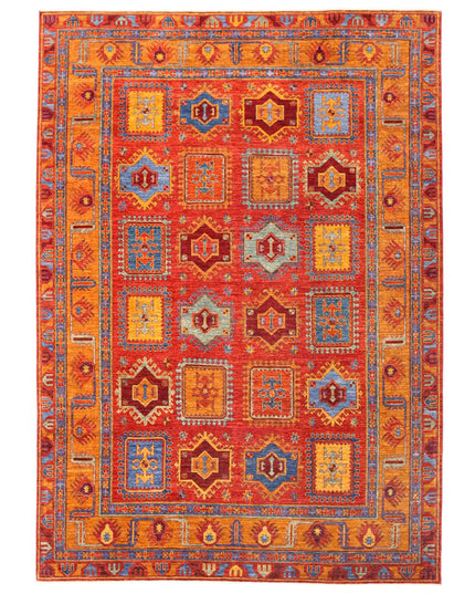 Humna 9' 0" X 12' 9" Hand Knotted Wool Rug 9' 0" X 12' 9" (274 X 389) / Red / Wool