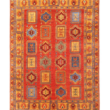 Humna 9' 4" X 13' 3" Hand Knotted Wool Rug 9' 4" X 13' 3" (284 X 404) / Red / Wool