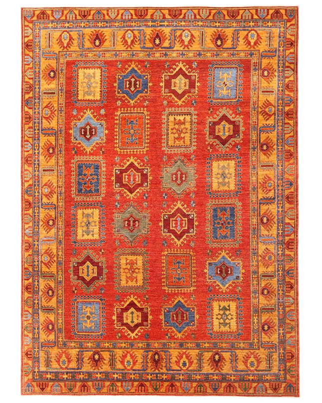 Humna 9' 4" X 13' 3" Hand Knotted Wool Rug 9' 4" X 13' 3" (284 X 404) / Red / Wool