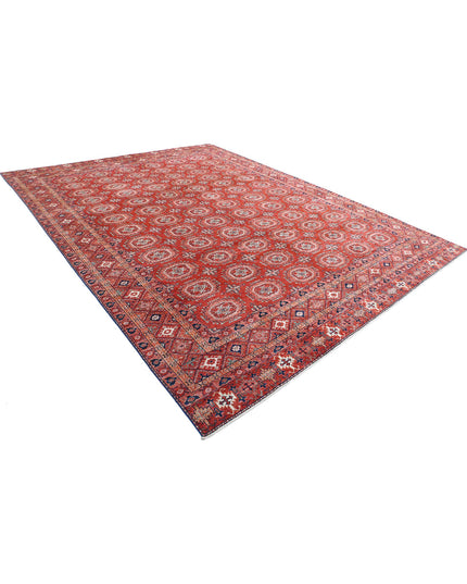 Humna 10' 0" X 13' 5" Hand Knotted Wool Rug 10' 0" X 13' 5" (305 X 409) / Red / Wool