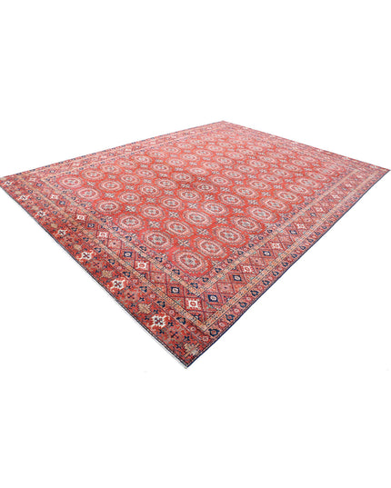 Humna 10' 0" X 13' 5" Hand Knotted Wool Rug 10' 0" X 13' 5" (305 X 409) / Red / Wool