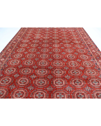 Humna 10' 0" X 13' 5" Hand Knotted Wool Rug 10' 0" X 13' 5" (305 X 409) / Red / Wool