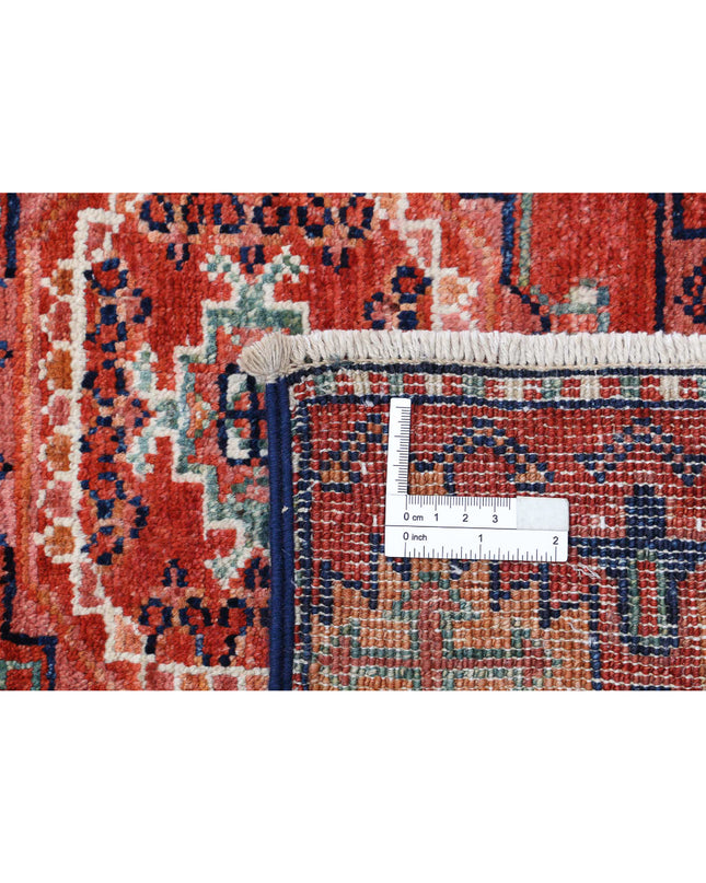 Humna 10' 0" X 13' 5" Hand Knotted Wool Rug 10' 0" X 13' 5" (305 X 409) / Red / Wool