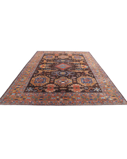 Humna 8' 11" X 12' 7" Hand Knotted Wool Rug 8' 11" X 12' 7" (272 X 383) / Brown / Wool