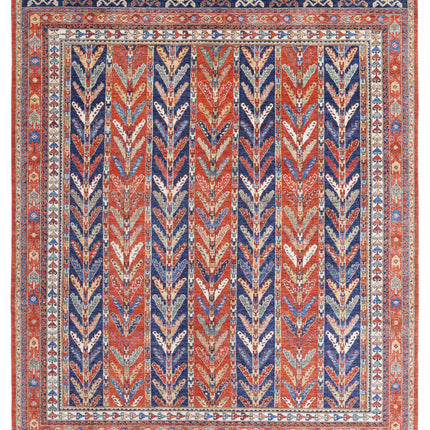 Humna 7' 10" X 9' 9" Hand Knotted Wool Rug 7' 10" X 9' 9" (239 X 297) / Multi / Wool
