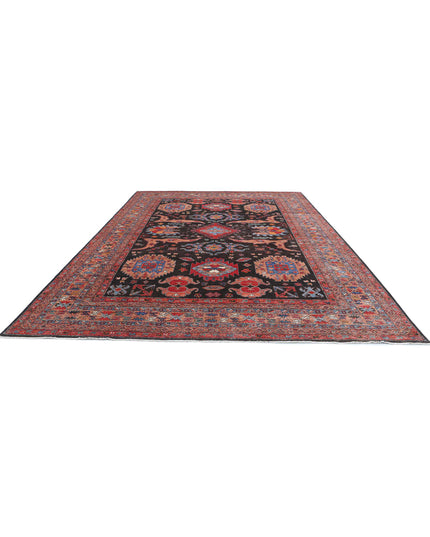 Humna 9' 10" X 14' 7" Hand Knotted Wool Rug 9' 10" X 14' 7" (300 X 444) / Brown / Wool