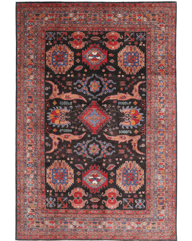 Humna 9' 10" X 14' 7" Hand Knotted Wool Rug 9' 10" X 14' 7" (300 X 444) / Brown / Wool