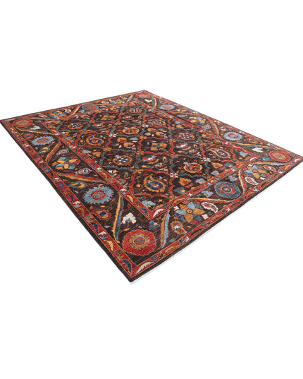 Humna 8' 1" X 9' 8" Hand Knotted Wool Rug 8' 1" X 9' 8" (246 X 295) / Brown / Wool