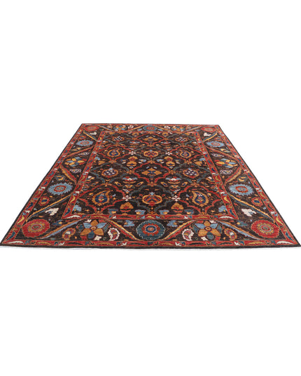 Humna 8' 1" X 9' 8" Hand Knotted Wool Rug 8' 1" X 9' 8" (246 X 295) / Brown / Wool