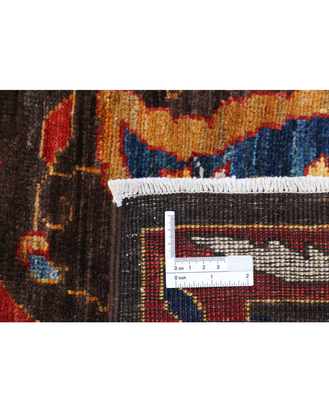 Humna 8' 1" X 9' 8" Hand Knotted Wool Rug 8' 1" X 9' 8" (246 X 295) / Brown / Wool