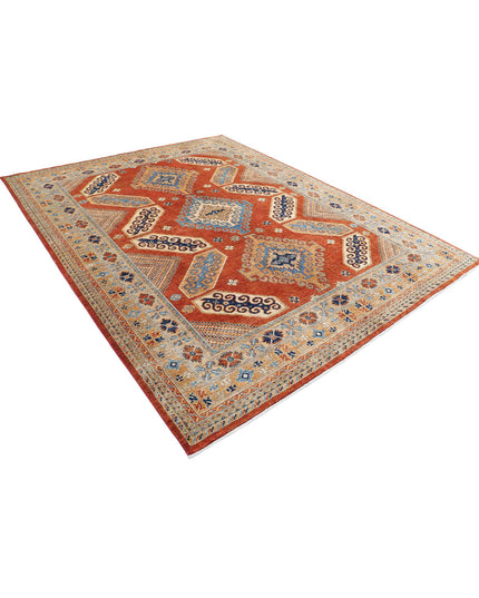 Humna 7' 10" X 9' 11" Hand Knotted Wool Rug 7' 10" X 9' 11" (239 X 302) / Rust / Wool