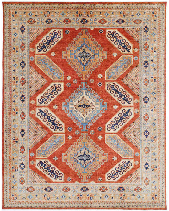 Humna 7' 10" X 9' 11" Hand Knotted Wool Rug 7' 10" X 9' 11" (239 X 302) / Rust / Wool
