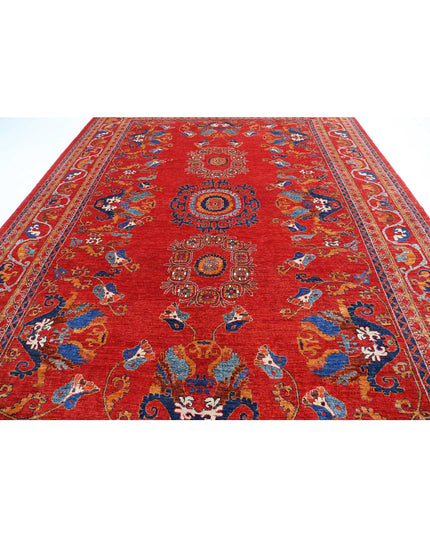 Humna 10' 0" X 14' 0" Hand Knotted Wool Rug 10' 0" X 14' 0" (305 X 427) / Rust / Wool