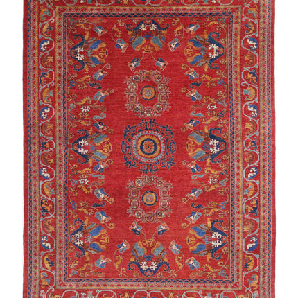 Humna 10' 0" X 14' 0" Hand Knotted Wool Rug 10' 0" X 14' 0" (305 X 427) / Rust / Wool