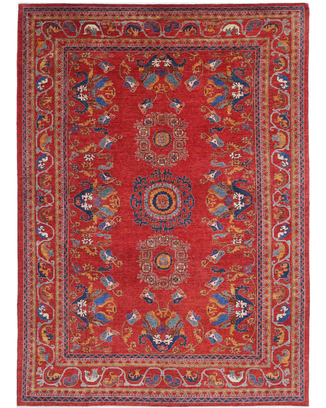 Humna 10' 0" X 14' 0" Hand Knotted Wool Rug 10' 0" X 14' 0" (305 X 427) / Rust / Wool