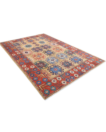 Humna 6' 10" X 10' 1" Hand Knotted Wool Rug 6' 10" X 10' 1" (208 X 307) / Gold / Wool