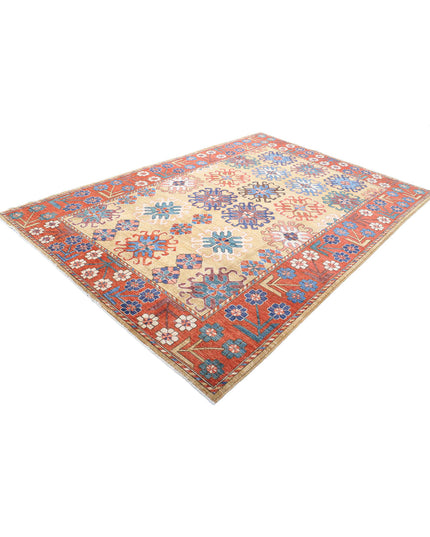 Humna 6' 10" X 10' 1" Hand Knotted Wool Rug 6' 10" X 10' 1" (208 X 307) / Gold / Wool