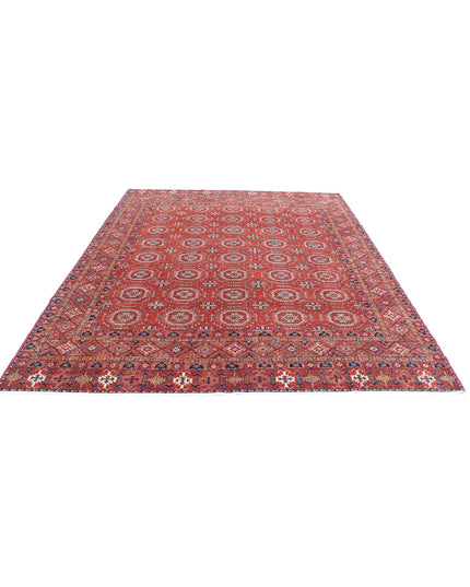 Humna 8' 2" X 9' 8" Hand Knotted Wool Rug 8' 2" X 9' 8" (249 X 295) / Red / Wool