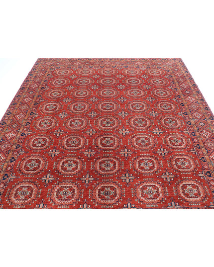 Humna 8' 2" X 9' 8" Hand Knotted Wool Rug 8' 2" X 9' 8" (249 X 295) / Red / Wool