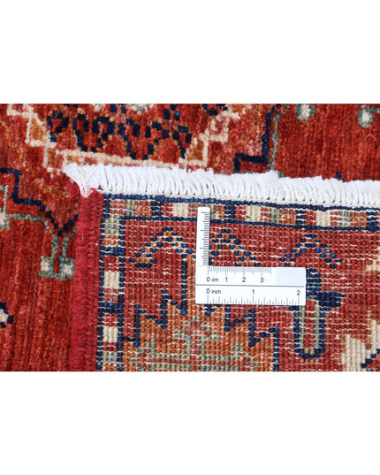 Humna 8' 2" X 9' 8" Hand Knotted Wool Rug 8' 2" X 9' 8" (249 X 295) / Red / Wool