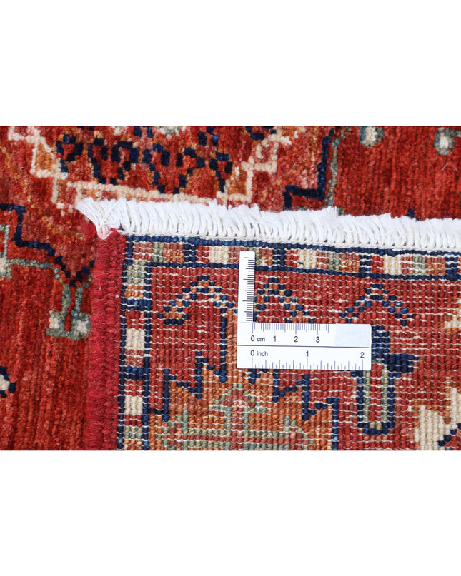 Humna 8' 2" X 9' 8" Hand Knotted Wool Rug 8' 2" X 9' 8" (249 X 295) / Red / Wool