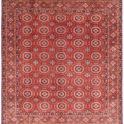 Humna 8' 2" X 9' 8" Hand Knotted Wool Rug 8' 2" X 9' 8" (249 X 295) / Red / Wool