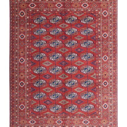 Humna 8' 3" X 11' 4" Hand Knotted Wool Rug 8' 3" X 11' 4" (251 X 345) / Red / Wool
