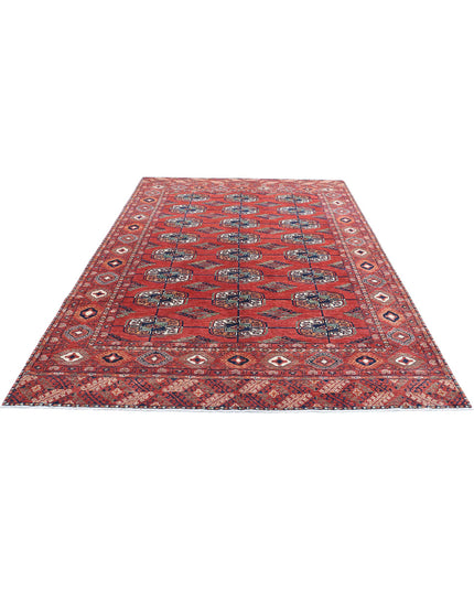 Humna 6' 8" X 9' 8" Hand Knotted Wool Rug 6' 8" X 9' 8" (203 X 295) / Red / Wool