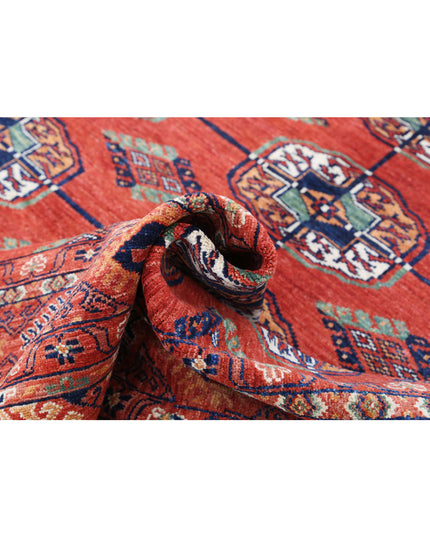 Humna 6' 8" X 9' 8" Hand Knotted Wool Rug 6' 8" X 9' 8" (203 X 295) / Red / Wool