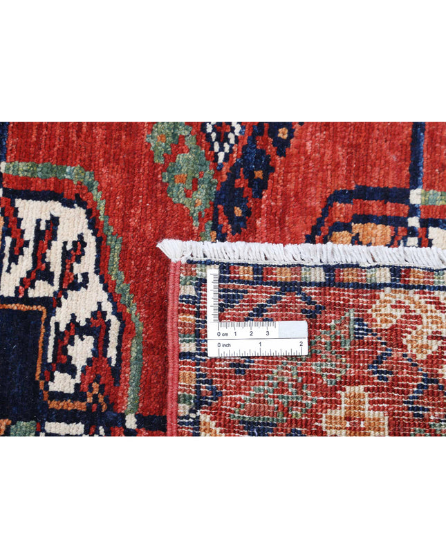 Humna 6' 8" X 9' 8" Hand Knotted Wool Rug 6' 8" X 9' 8" (203 X 295) / Red / Wool