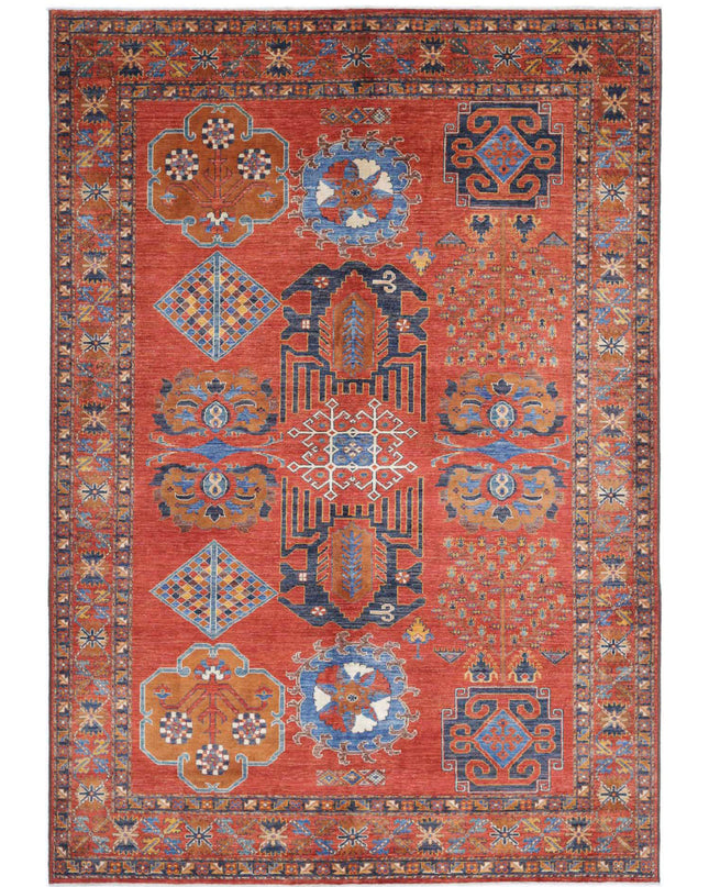Humna 6' 10" X 10' 1" Hand Knotted Wool Rug 6' 10" X 10' 1" (208 X 307) / Rust / Wool