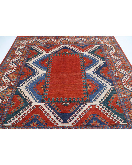 Humna 8' 8" X 9' 2" Hand Knotted Wool Rug 8' 8" X 9' 2" (264 X 280) / Rust / Wool