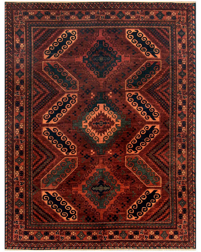 Humna 8' 3" X 10' 7" Hand Knotted Wool Rug 8' 3" X 10' 7" (251 X 322) / Brown / Wool