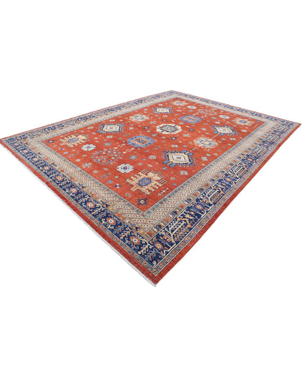 Humna 10' 0" X 13' 5" Hand Knotted Wool Rug 10' 0" X 13' 5" (305 X 409) / Red / Wool