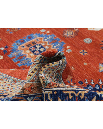 Humna 10' 0" X 13' 5" Hand Knotted Wool Rug 10' 0" X 13' 5" (305 X 409) / Red / Wool