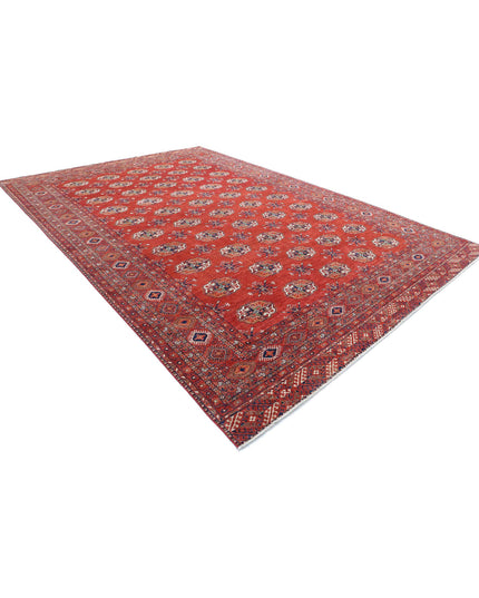 Humna 9' 10" X 14' 3" Hand Knotted Wool Rug 9' 10" X 14' 3" (300 X 434) / Red / Wool
