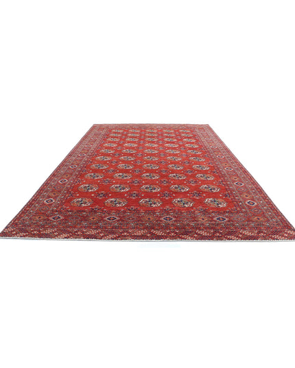 Humna 9' 10" X 14' 3" Hand Knotted Wool Rug 9' 10" X 14' 3" (300 X 434) / Red / Wool