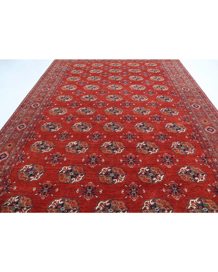 Humna 9' 10" X 14' 3" Hand Knotted Wool Rug 9' 10" X 14' 3" (300 X 434) / Red / Wool