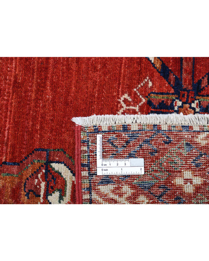 Humna 9' 10" X 14' 3" Hand Knotted Wool Rug 9' 10" X 14' 3" (300 X 434) / Red / Wool