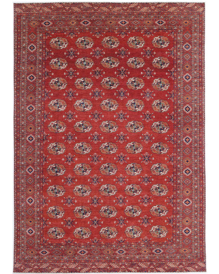 Humna 9' 10" X 14' 3" Hand Knotted Wool Rug 9' 10" X 14' 3" (300 X 434) / Red / Wool