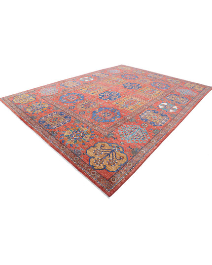 Humna 10' 3" X 14' 4" Hand Knotted Wool Rug 10' 3" X 14' 4" (312 X 437) / Red / Wool