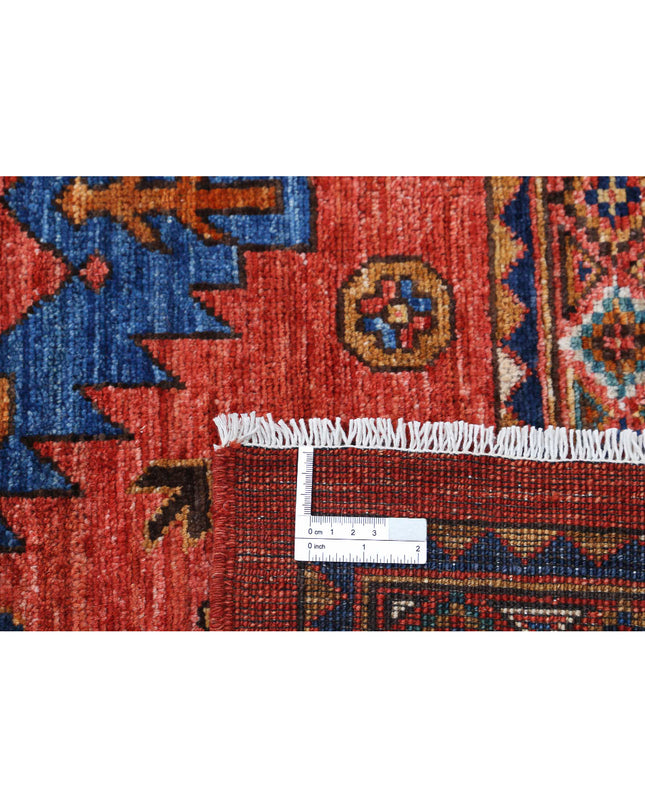 Humna 10' 3" X 14' 4" Hand Knotted Wool Rug 10' 3" X 14' 4" (312 X 437) / Red / Wool
