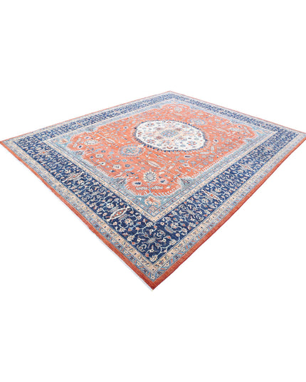 Humna 8' 11" X 10' 10" Hand Knotted Wool Rug 8' 11" X 10' 10" (272 X 330) / Rust / Wool