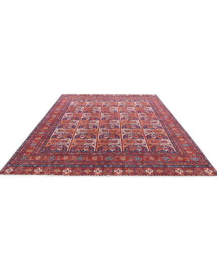 Humna 8' 11" X 11' 7" Hand Knotted Wool Rug 8' 11" X 11' 7" (272 X 353) / Red / Wool