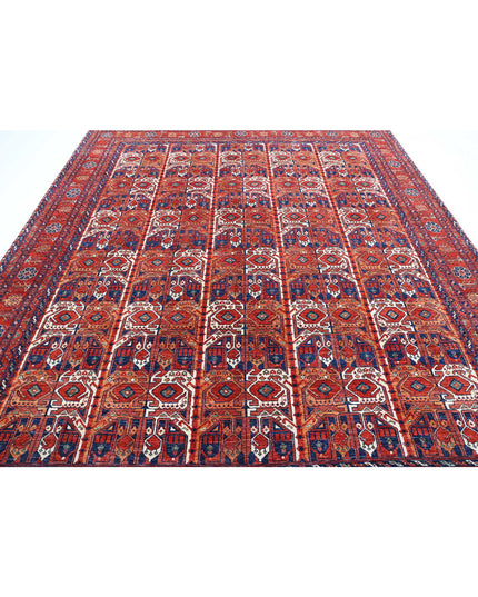 Humna 8' 11" X 11' 7" Hand Knotted Wool Rug 8' 11" X 11' 7" (272 X 353) / Red / Wool