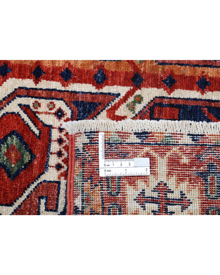 Humna 8' 11" X 11' 7" Hand Knotted Wool Rug 8' 11" X 11' 7" (272 X 353) / Red / Wool